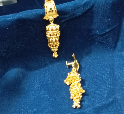 MEHAK CREATION Combo Pack Of 2 Golden Bali Alloy Jhumki Earring
