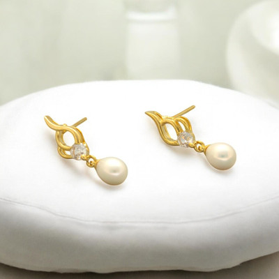 Sri Jagdamba Pearls Nyla Pearl Earrings Pearl Alloy Drops & Danglers