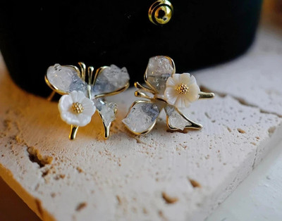 Lady Raiment Blue Crystal Butterfly Stud Earring Crystal Crystal Stud Earring