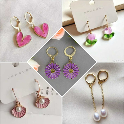 ELCETRATD JEWELLERY shimmering beautiful pack of 5 earrings combo for women and girls Cubic Zirconia Alloy Cuff Earring
