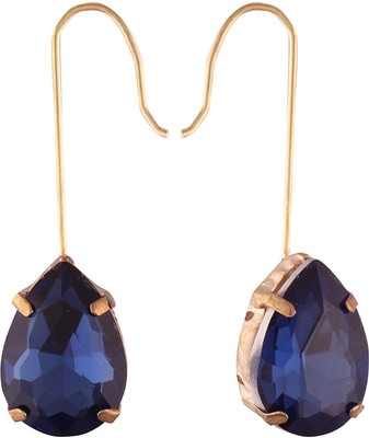 Dressberry bright purple teardrop dangle earring for women and girls Brass Drops & Danglers