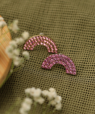 SOHI Gold Plated Party Designer Stone Stud For Women Alloy Stud Earring