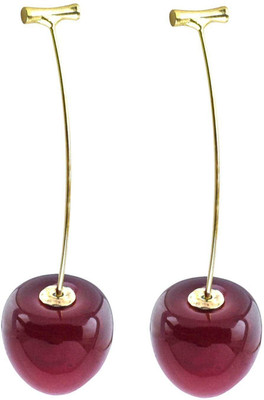 Fashion Fusion Cherry Brass Drops & Danglers