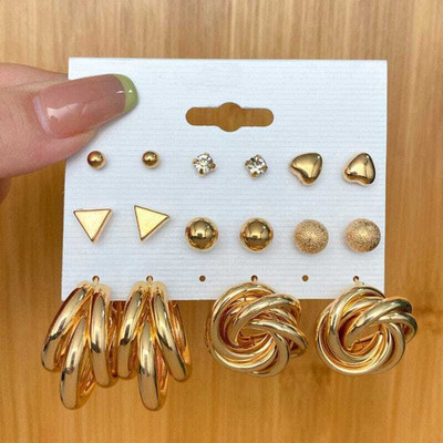 ZIVY Golden Glow Earrings Gold Earring Set