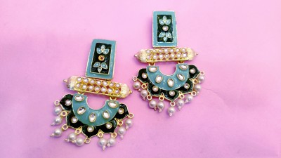 dreamcollection Designed Earring for Women And Girls Beads, Diamond, Pearl Alloy Clip-on Earring, Cuff Earring, Earring Set, Stud Earring, Jhumki Earring