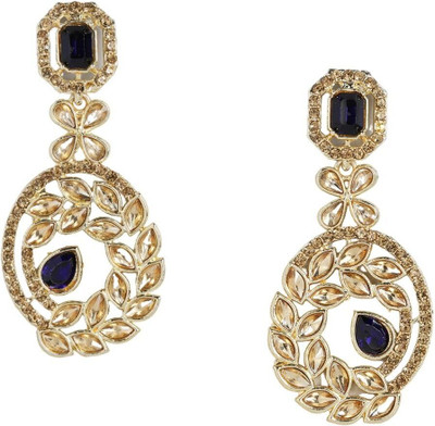 ANOUK Gold Plated stylish Rhinestone studded Delicated Earrings for women and Girls Brass Drops & Danglers