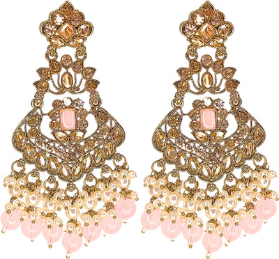 Zarmar fashion CHANDBALI DROP EARRINGS Beads Crystal Chandbali Earring