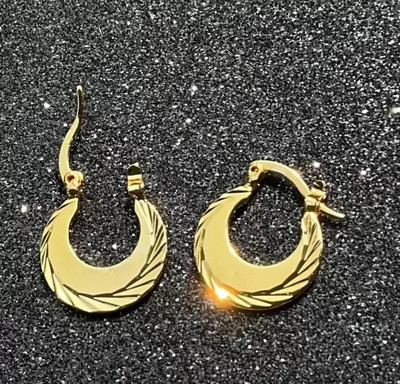 Utkarsh 1 Pair Gold Clip On Punk Barbell Press Screw Pierced Nattiyan Linning Stud/Hoop Stainless Steel Chandbali Earring