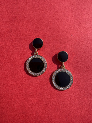 DAVINDER KOR-STU-GLD-036 Beads Alloy Huggie Earring, Huggie Earring, Stud Earring