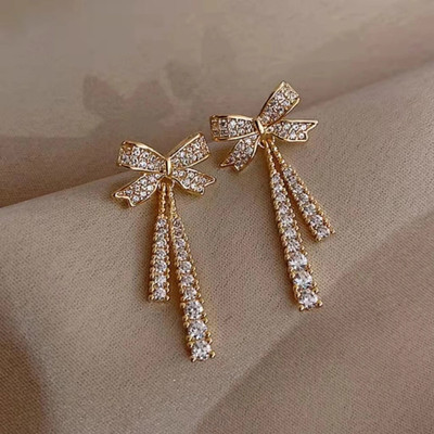 Kradhika Trendy Earrings Gold Stone Studded Earrings for Women Girls Western Stylish Crystal, Cubic Zirconia, Pearl Alloy, Brass, Stone Drops & Danglers, Earring Set, Hoop Earring, Rhinestone Studs, Stud Earring