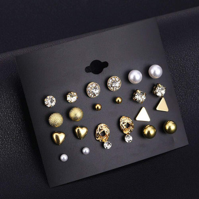 Fashion-Frill-Combo-of-12-Earrings-for-Girls-and-Women-Gold-Plated-Stone-Studded-Pearl-Alloy-Earring-Set