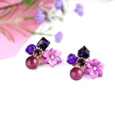 jaiswal arts Gold Plated Pearl Studded Fancy Round Stud Earrings Women & Girls Alloy Jhumki Earring