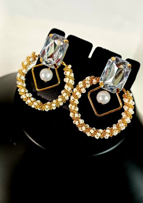 Alif Fashion Hub Earrings beautiful stylish Brass, Alloy Hoop Earring, Chandbali Earring