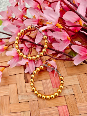 mayas natural product Golden Aura Hoop Earrings Alloy Hoop Earring