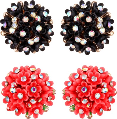 VIGHNAHARTA Stud Earring Combo set For Women and Girls Pack of- 2 Pair Earrings Alloy Stud Earring