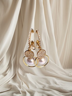 EPICMOON Drop & Danglers Earrings (Kundal Style) Pearl Alloy, Metal Drops & Danglers