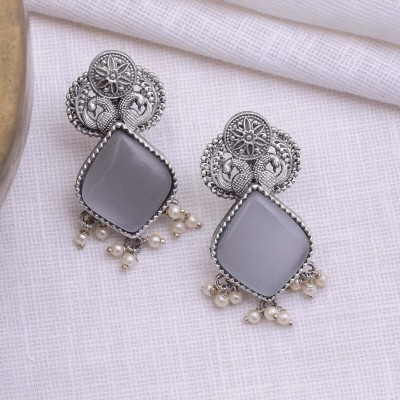 ANJANISONS RAGINI TRADITIONAL STUDS EARRING Crystal Brass Drops & Danglers