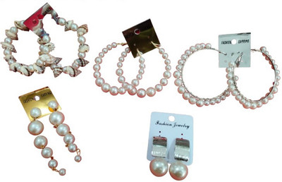 Mystory PACK OF 5 Agate Alloy Cuff Earring