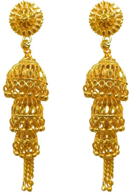 ANOUK 1 gm Gold Plated Premium jhumkhas Alloy Jhumki Earring