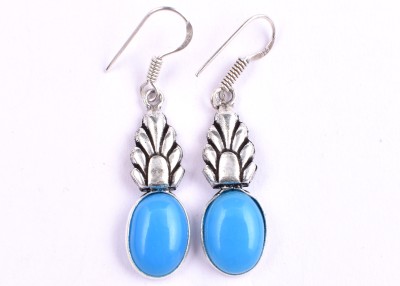 AAR Jewels Drop Dangle Earrings Turquoise German Silver Drops & Danglers