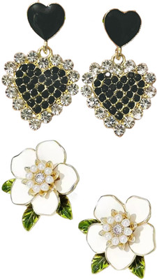 JassaJewelry Korean Elegant Stud Earrings for Girls and Women Alloy Stud Earring
