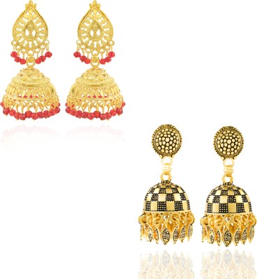 Saizen Oxidized silver Plated navratri special Combo Earrings Pack of 3 For Women Alloy Drops & Danglers, Jhumki Earring