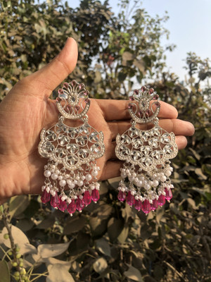 brado jewellery Silver Earring for Women & Girls Diamond Brass Drops & Danglers