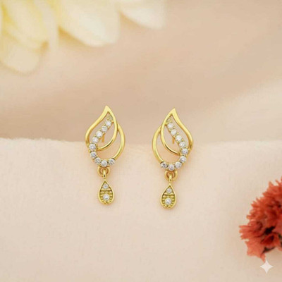 VIAANA CREATION Traditional AD Flower Printed Style Pearl Alloy Cuff Earring