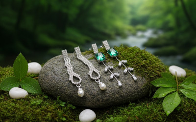 Stylish nakhre har roz Snh-earing-combo1 Alloy Hoop Earring