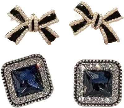 JassaJewelry Korean Elegant Stud Earrings for Girls and Women Alloy Stud Earring