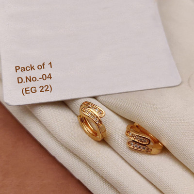 IM ENTERPRISE EG-22 EARRING Cubic Zirconia Brass Stud Earring