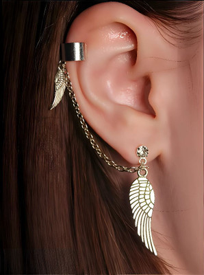 WoodenBurg AngelWing-ChainCuff Alloy Cuff Earring