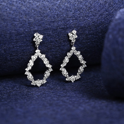CLARA Frida Cubic Zirconia Sterling Silver Drops & Danglers