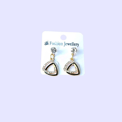 Havkysten Triangle Crystal Drop Earrings03 Crystal Alloy Drops & Danglers