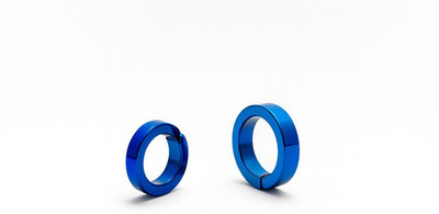 MAVRAA Mavraa Trendy Blue Stainless Steel Hoop Earrings for Men Stainless Steel Hoop Earring