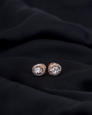 Opal Touch Ethereal Gleam Opal Studs Cubic Zirconia Brass Stud Earring