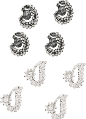 MAHESHWARI FASHION CRAZE Stylish fancy stud earrings combo pack of 4 pairs earrings Beads Alloy Stud Earring