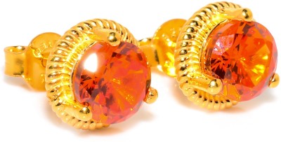 jete Gold Plated Birthstone Earcuff Stud Topaz Sterling Silver Stud Earring