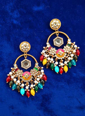 Swara Viral Chandbali earings for Women and Girls Crystal Alloy Chandbali Earring