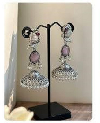 brado jewellery Silver Plated Earring for Women & Girls Diamond Brass Drops & Danglers