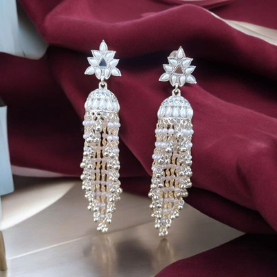 HYSHOW JEWELS Trendy Women's Earrings Traditional Earrings for Weddings Fashionable Earrings Beads Brass Jhumki Earring