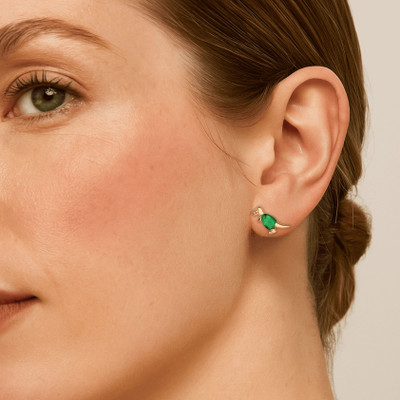 zarevia ZAREVIA Bow Pearl Drop Earrings for Women & Girls Green Stainless Steel Drops & Danglers