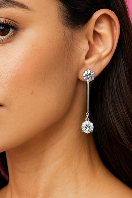 ECOMFLY Crystal earing with premium quality for girls and women and for wedding, partys Alloy Clip-on Earring, Cuff Earring, Stud Earring