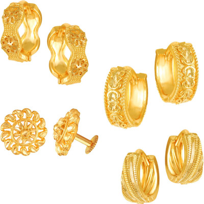 VIGHNAHARTA Goldens Combo Set(Sales Package-4 Pair Earrings ) Alloy Clip-on Earring, Stud Earring