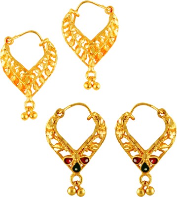 Divastri bali ear rings earrings combo set pack women girls South indian temple meenakari Ruby Brass, Copper, Stone, Alloy, Enamel, Metal Stud Earring, Earring Set, Tunnel Earring, Hoop Earring, Chandbali Earring
