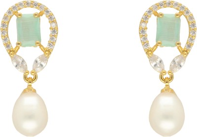 Sri Jagdamba Pearls Gamati Pearl Earrings Pearl Stone Stud Earring