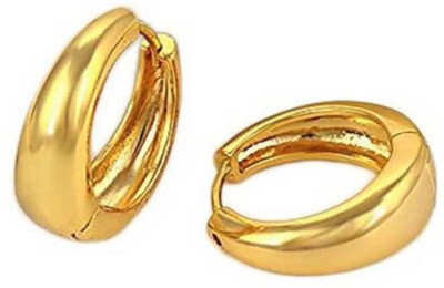 NANDANA COLLECTIONS Mens Golden Rings Earrings Alloy Hoop Earring