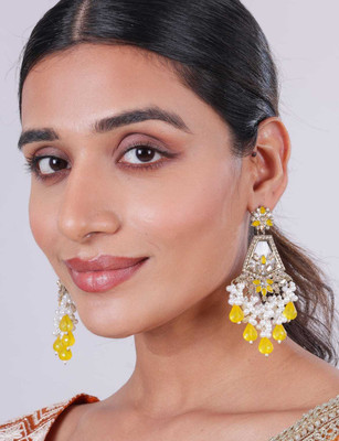SATRANGI JEWEL SATRANGI JEWEL CHARMING CHANDELIER EARRINGS Mother of Pearl Alloy Chandbali Earring