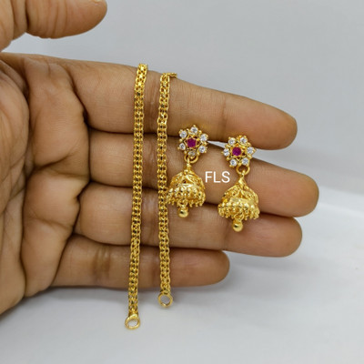 Renus Fashion Plain Flower Jimiki_SideMattal(NEW)_107 Alloy Jhumki Earring