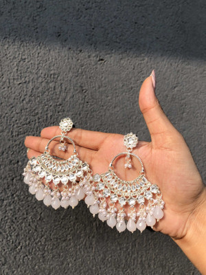 Vedda Gold Plated Drop Earrings for Women & Girls with Brass Metal Diamond Brass Drops & Danglers